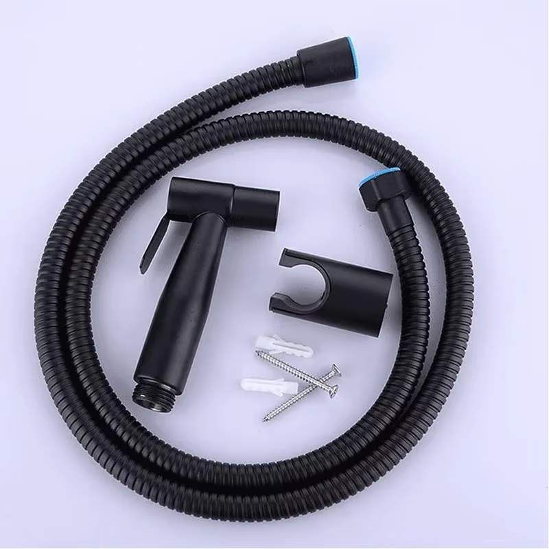 Toilet Fill Valve - Keran Bidet Toilet Hitam, Semprotan Tangan